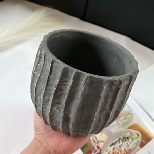 Grey ceramic Planter Pot Vase for Flower Orchid Indoor Plant 4x3.5” inch